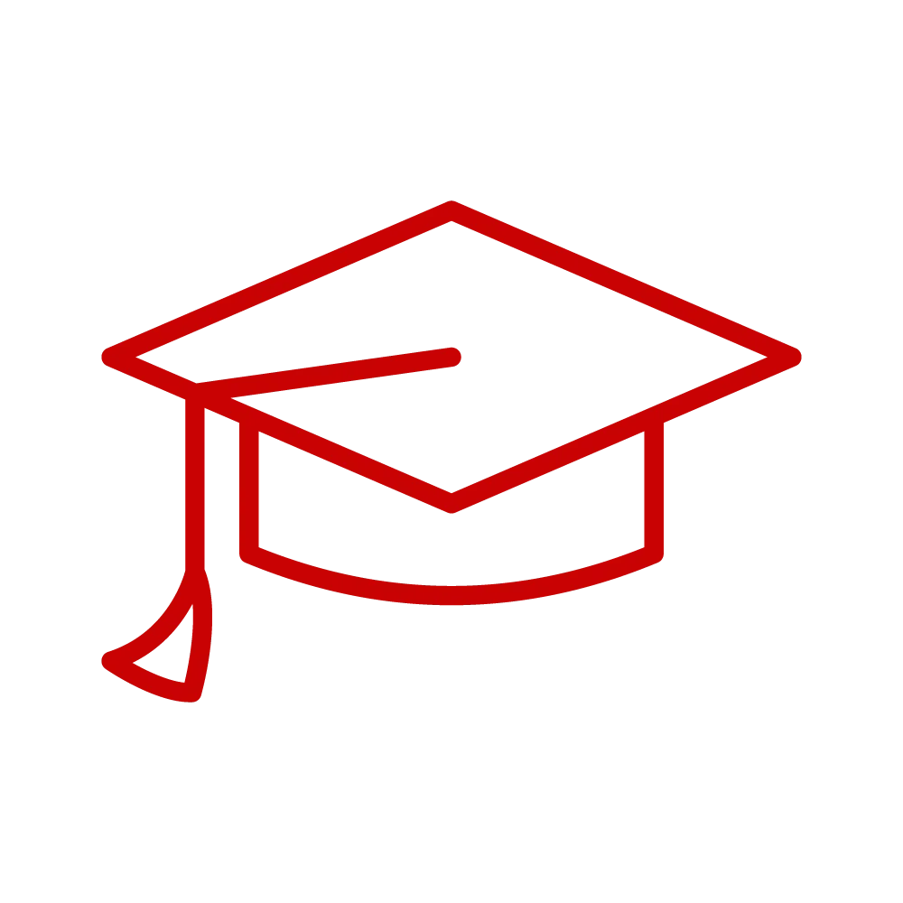 Icône représentant un chapeau de graduation